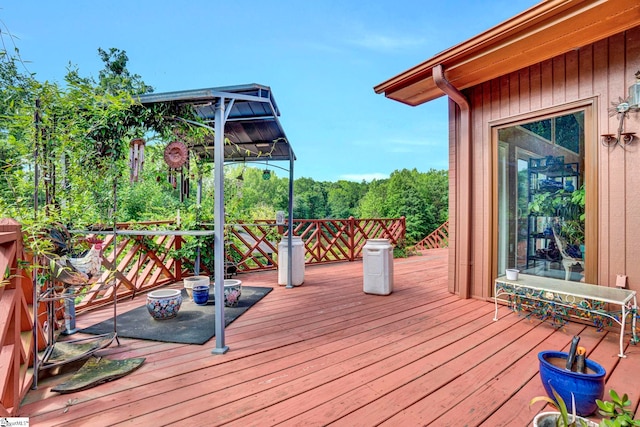 313 Viewmont Dr, Greenville, SC 29609 - view of wooden deck