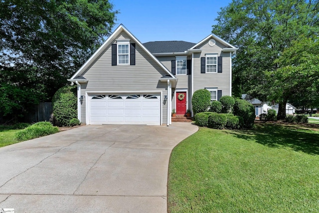 7 Fawndale Ln, Fountain Inn, SC 29644 - traditional-style house with concrete driveway and a garage
