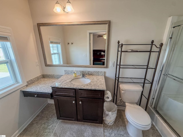128 Adger Rd, Pendleton, SC 20670 - full bath with healthy amount of natural light, vanity, and an enclosed shower