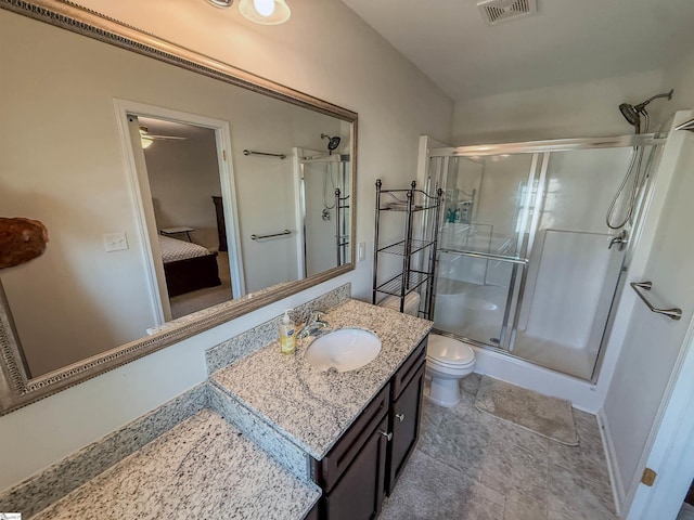 128 Adger Rd, Pendleton, SC 20670 - ensuite bathroom featuring a shower stall, toilet, and vanity