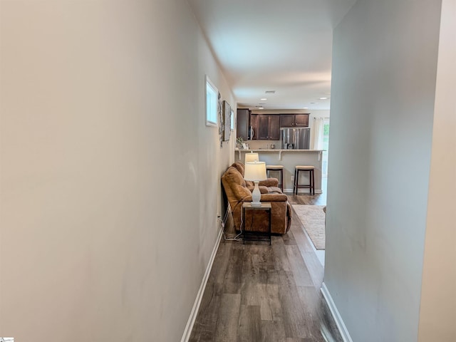 128 Adger Rd, Pendleton, SC 20670 - corridor featuring dark wood-style flooring, baseboards, and recessed lighting