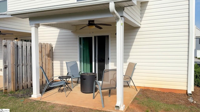 128 Adger Rd, Pendleton, SC 20670 - view of patio with a ceiling fan