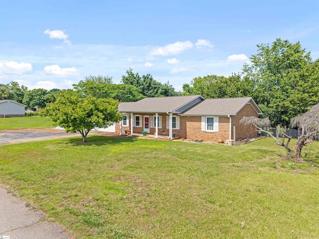 11 Crestview Ct, Piedmont, SC 29673 - single story home featuring covered porch, brick siding, and a front lawn