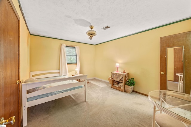 11 Crestview Ct, Piedmont, SC 29673 - carpeted bedroom with a textured ceiling, baseboards, and crown molding