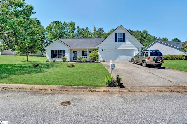 1105 Autumn Leaf Ln, Fountain Inn, SC 29644 - traditional home with concrete driveway, a garage, and a front lawn