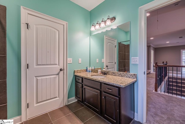112 Murdock Ln, Greer, SC 29651 - bathroom with tile patterned floors, vanity, and baseboards