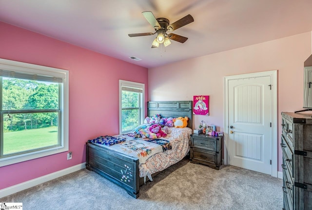 112 Murdock Ln, Greer, SC 29651 - carpeted bedroom featuring baseboards and ceiling fan
