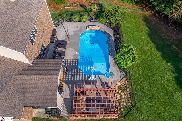 112 Murdock Ln, Greer, SC 29651 - aerial view of property and surrounding area featuring a pool area