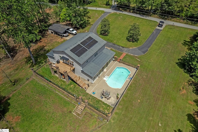 317 Hunter Rd, Fountain Inn, SC 29644 - aerial view of property and surrounding area with a pool area