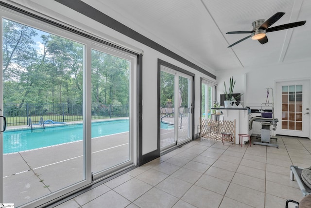 317 Hunter Rd, Fountain Inn, SC 29644 - sunroom with tile patterned floors
