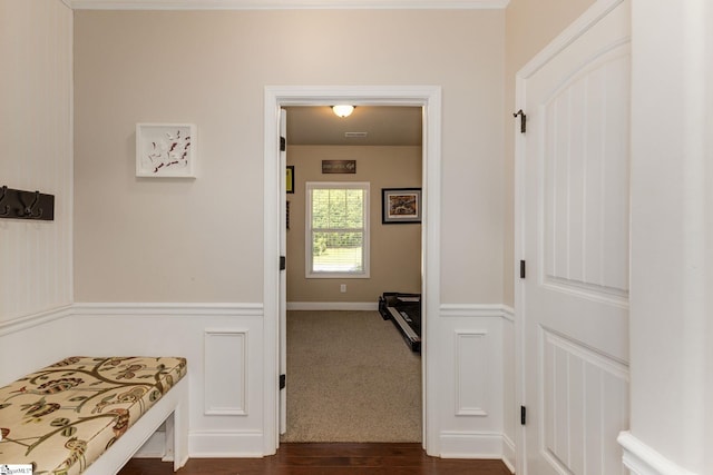9 Bellagio Way, Greer, SC 29650 - hall with dark wood-type flooring