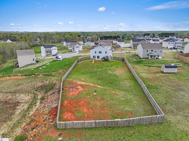 aerial view of residential area