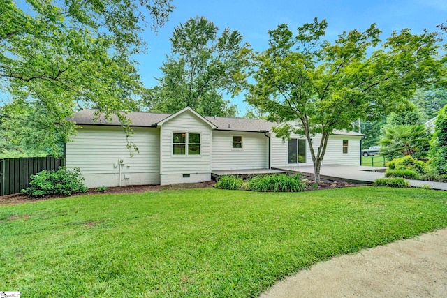 167 Lake Bowen Dr, Inman, SC 29349 - rear view of house featuring crawl space, a shingled roof, and a patio area