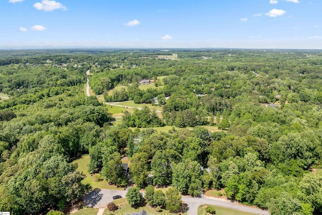 bird's eye view of a heavily wooded area