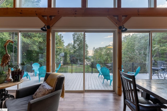 122 Fair Heaven Ct, Seneca, SC 29672 - sunroom / solarium with hardwood / wood-style floors and a deck