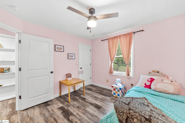 700 Old Green Pond Rd, Anderson, SC 29625 - bedroom with wood finished floors, baseboards, and ceiling fan