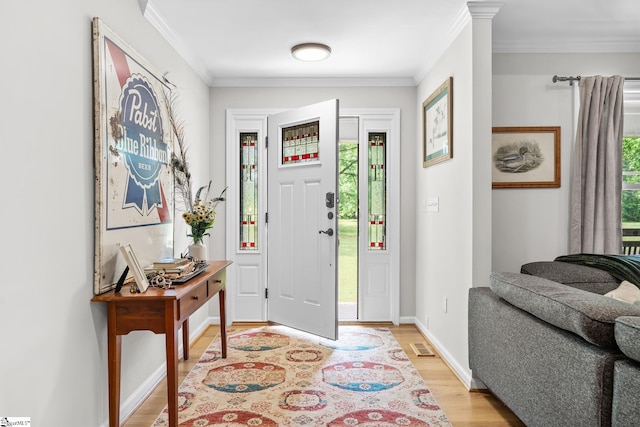 700 Old Green Pond Rd, Anderson, SC 29625 - foyer with plenty of natural light, light wood-type flooring, ornamental molding, and baseboards