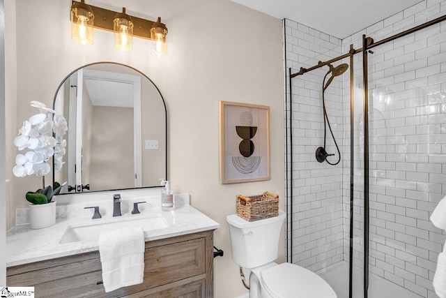 203 Homestead Dr, Taylors, SC 29687 - full bath with a shower stall, vanity, and toilet