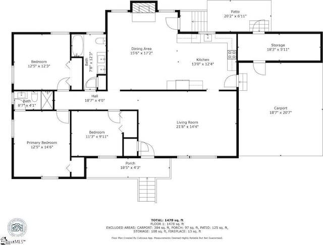 203 Homestead Dr, Taylors, SC 29687 - property floor plan
