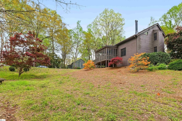 65 Westview Ave, Greenville, SC 29607 - view of yard featuring a sunroom