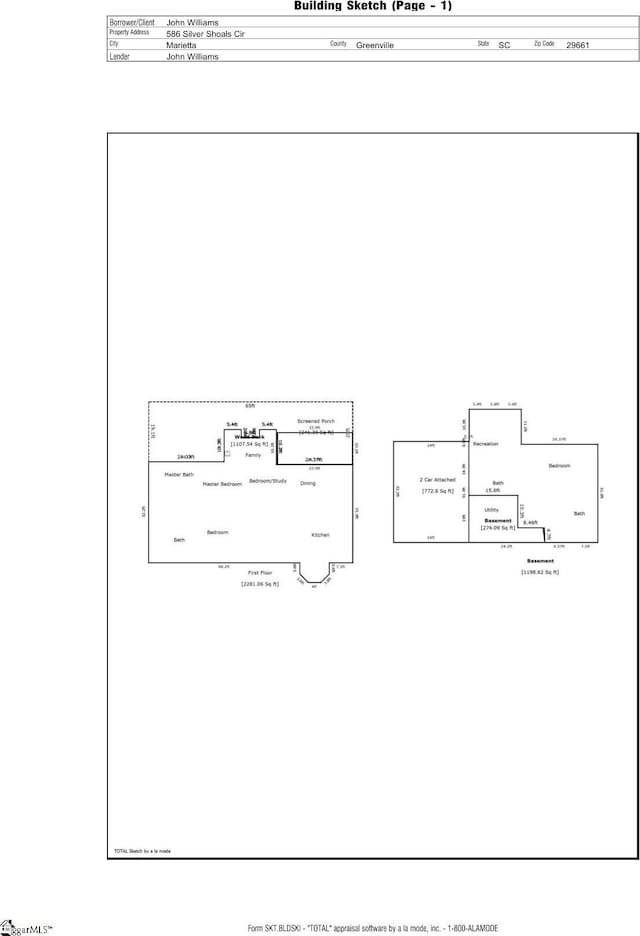 586 Silver Shoals Cir, Marietta, SC 29661 - room layout
