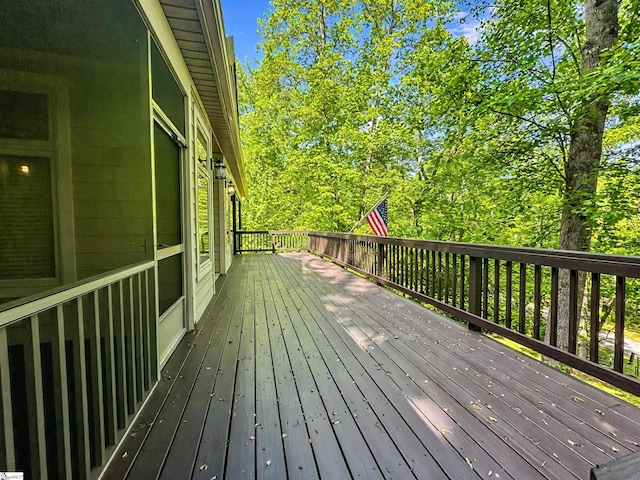 586 Silver Shoals Cir, Marietta, SC 29661 - view of wooden deck