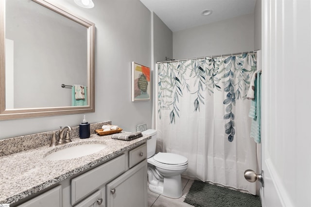 406 Jersey Queen Trl, Greer, SC 29651 - bathroom with toilet, tile patterned floors, and vanity
