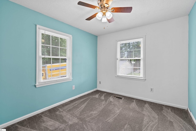12 Fowler Cir, Greenville, SC 29607 - carpeted empty room featuring plenty of natural light, ceiling fan, baseboards, and a textured ceiling