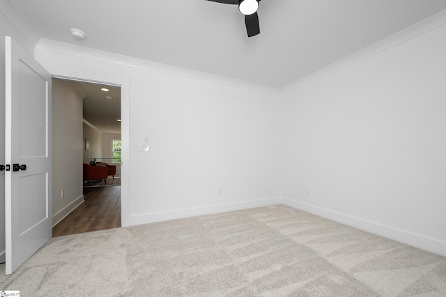 710 N Main St, Greer, SC 29651 - unfurnished room with carpet, a ceiling fan, a smoke detector, baseboards, and recessed lighting