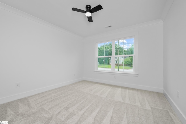 710 N Main St, Greer, SC 29651 - carpeted spare room with crown molding, baseboards, and a ceiling fan