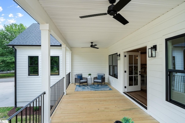 710 N Main St, Greer, SC 29651 - wooden deck featuring ceiling fan