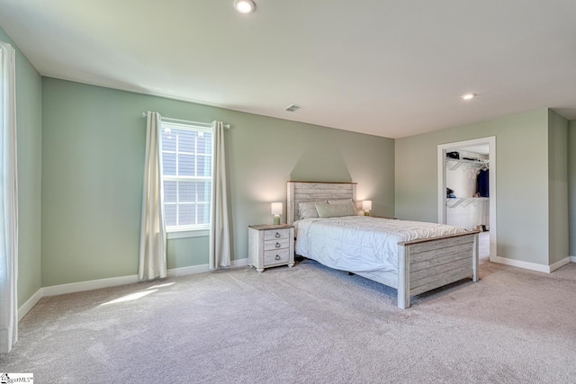 1128 Grovewood Ct, Moore, SC 29369 - carpeted bedroom with baseboards, a spacious closet, and recessed lighting