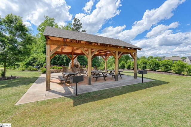 1128 Grovewood Ct, Moore, SC 29369 - view of community featuring a gazebo, a yard, and a patio