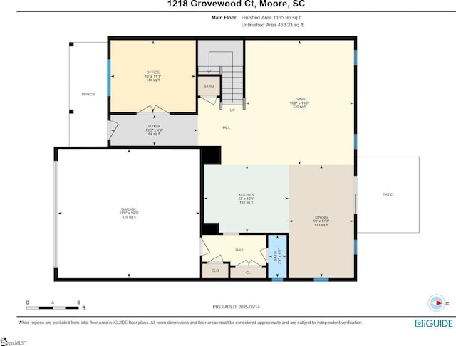 1128 Grovewood Ct, Moore, SC 29369 - room layout