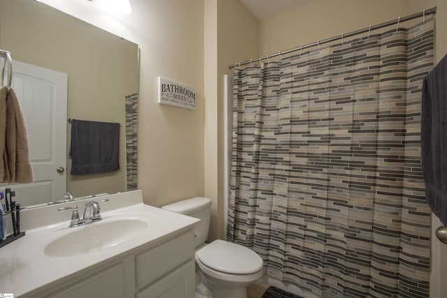 250 Chickadee Trl, Easley, SC 29642 - bathroom featuring toilet, vanity, and curtained shower