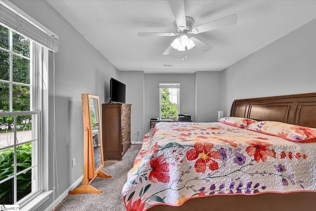 205 Willow Leaf Dr, Seneca, SC 29672 - bedroom featuring light colored carpet, baseboards, a textured ceiling, and a ceiling fan
