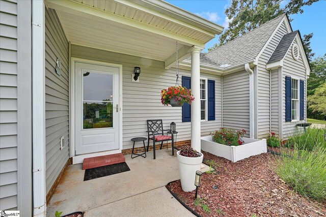 205 Willow Leaf Dr, Seneca, SC 29672 - view of exterior entry with a shingled roof