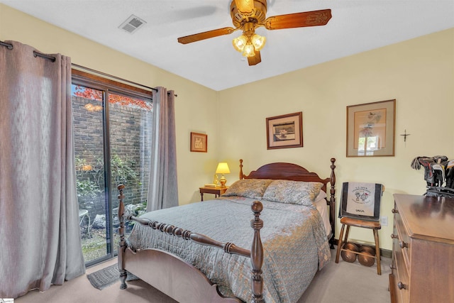 122 Tanager Cir, Greer, SC 29650 - bedroom featuring light carpet, multiple windows, and a ceiling fan