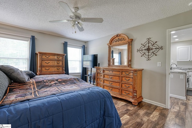 103 Cheyenne Ridge Rd, Campobello, SC 29322 - bedroom featuring wood finished floors, a textured ceiling, a ceiling fan, and baseboards