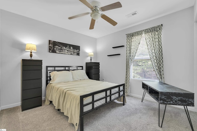 157 Stonewood Crossing Dr, Boiling Springs, SC 29316 - bedroom featuring baseboards, light colored carpet, and ceiling fan
