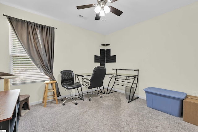 157 Stonewood Crossing Dr, Boiling Springs, SC 29316 - home office with carpet, ceiling fan, and baseboards