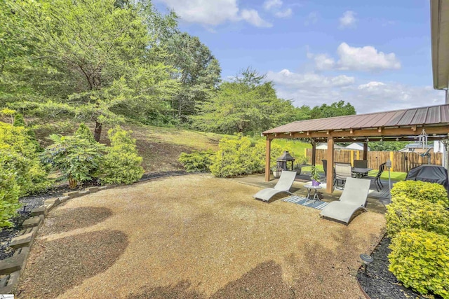 157 Stonewood Crossing Dr, Boiling Springs, SC 29316 - view of yard featuring fence, a patio area, and a gazebo