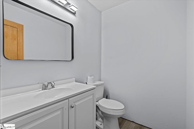150 Orchard Dr, Inman, SC 29349 - bathroom with toilet, vanity, and wood finished floors