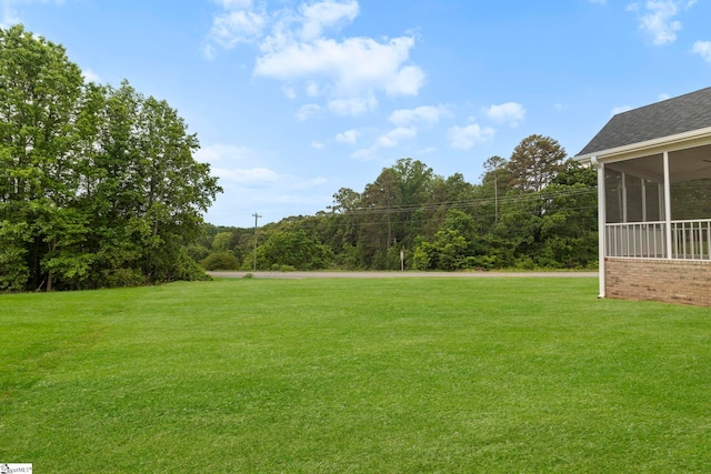 1047 Ansel School Rd, Greer, SC 29651 - view of green lawn featuring a sunroom