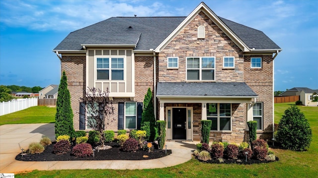 606 N Meadows Ln, Easley, SC 29642 - view of front of property with stone siding and brick siding
