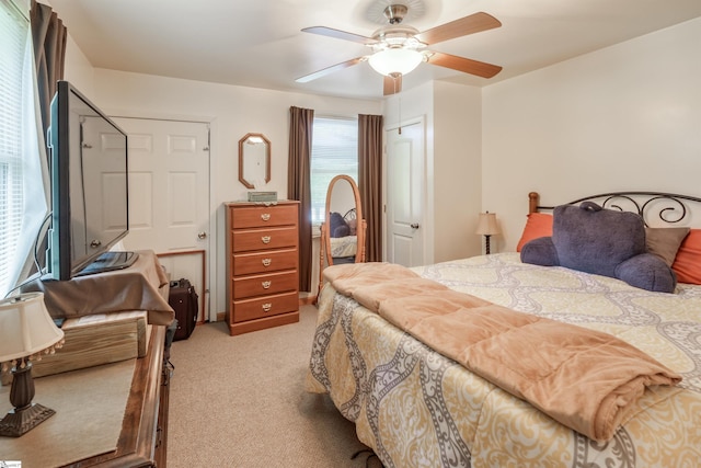 402 Terrapin Rd, Union, SC 29379 - bedroom featuring light colored carpet and ceiling fan
