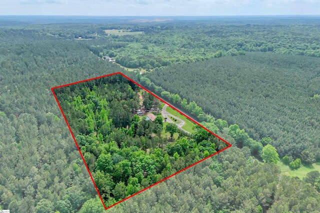 402 Terrapin Rd, Union, SC 29379 - aerial view of property and surrounding area with a heavily wooded area and property parcel outlined