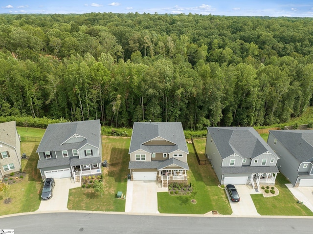907 Whitemarsh Ave, Simpsonville, SC 29680 - aerial view of residential area with a heavily wooded area