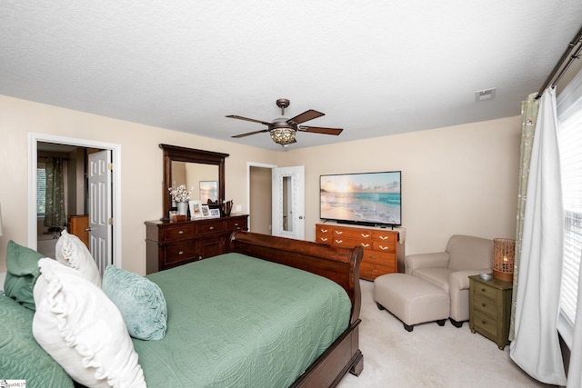 113 Faulkner Cir, Greer, SC 29651 - bedroom featuring light carpet and a ceiling fan