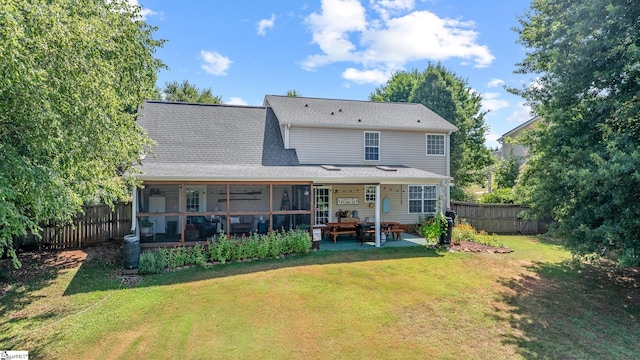 113 Faulkner Cir, Greer, SC 29651 - back of property featuring a patio and a sunroom